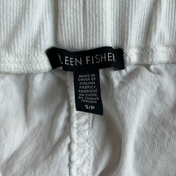 Eileen Fisher White Linen Blend Jogger Pants Small - Picture 3 of 4